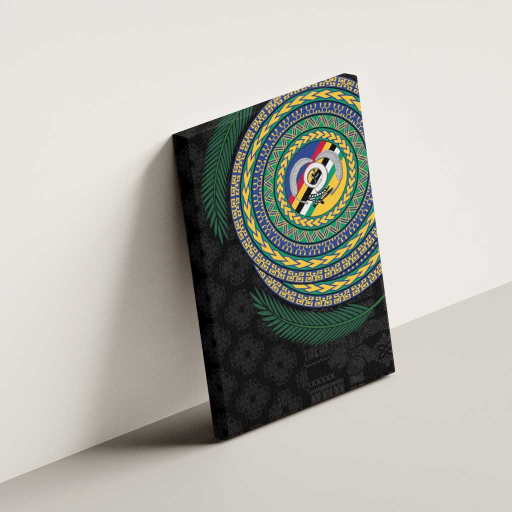 Torba Tribal Tattoo with Namele Leaves Canvas Wall Art LT03 - Polynesian Pride