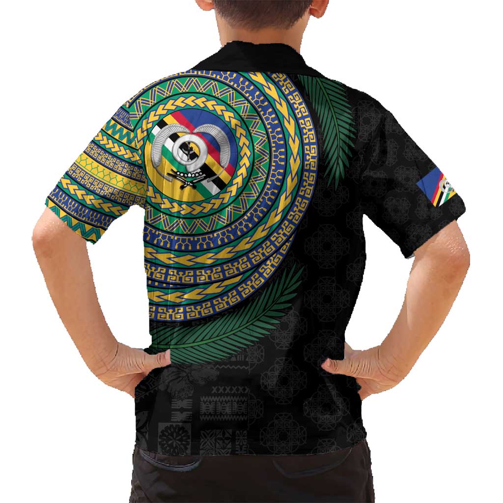 Torba Tribal Tattoo with Namele Leaves Family Matching Long Sleeve Bodycon Dress and Hawaiian Shirt LT03 - Polynesian Pride