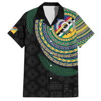 Torba Tribal Tattoo with Namele Leaves Family Matching Tank Maxi Dress and Hawaiian Shirt