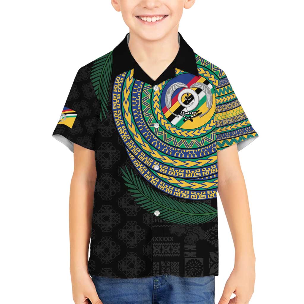 Torba Tribal Tattoo with Namele Leaves Family Matching Tank Maxi Dress and Hawaiian Shirt