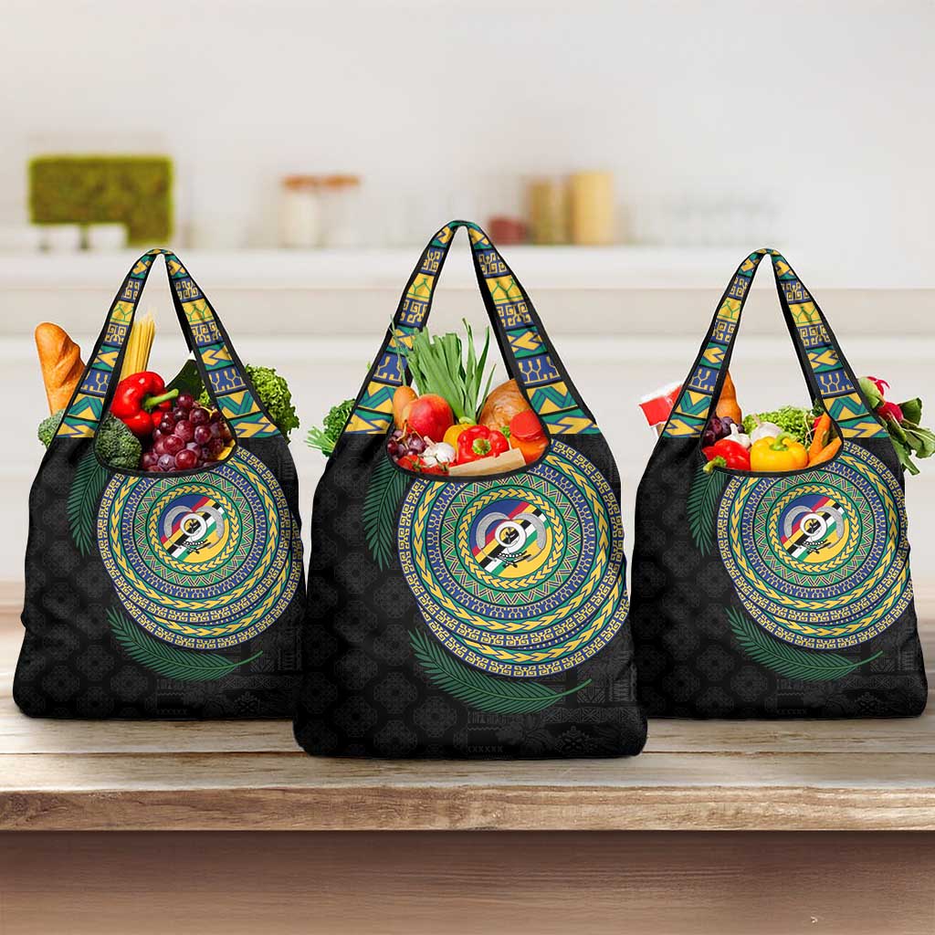 Torba Tribal Tattoo with Namele Leaves Grocery Bag LT03 3-pack One Size Black - Polynesian Pride