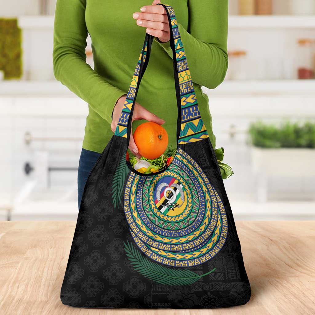 Torba Tribal Tattoo with Namele Leaves Grocery Bag LT03 - Polynesian Pride