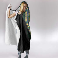 Torba Tribal Tattoo with Namele Leaves Hooded Blanket LT03 - Polynesian Pride
