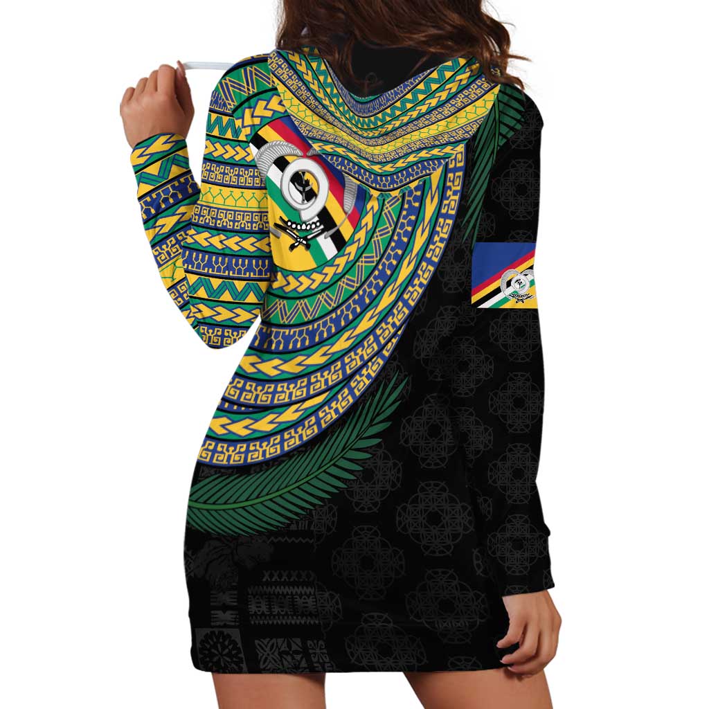 Torba Tribal Tattoo with Namele Leaves Hoodie Dress