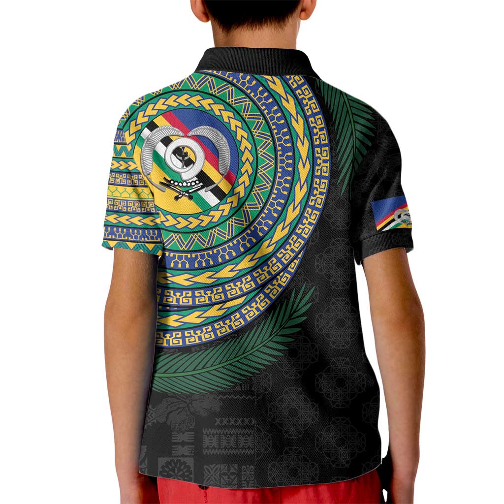 Torba Tribal Tattoo with Namele Leaves Kid Polo Shirt