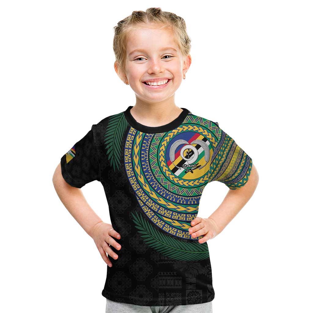 Torba Tribal Tattoo with Namele Leaves Kid T Shirt