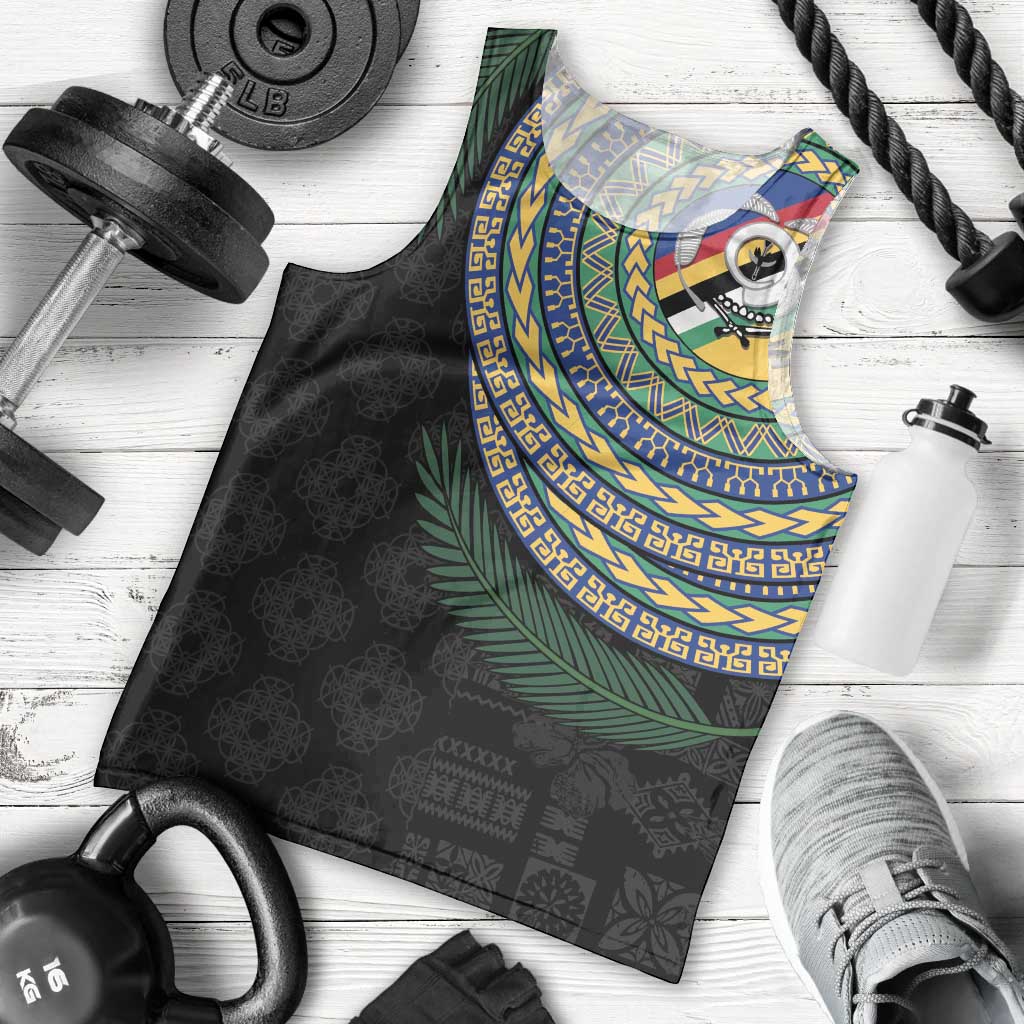 Torba Tribal Tattoo with Namele Leaves Men Tank Top LT03 - Polynesian Pride
