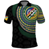Torba Tribal Tattoo with Namele Leaves Polo Shirt