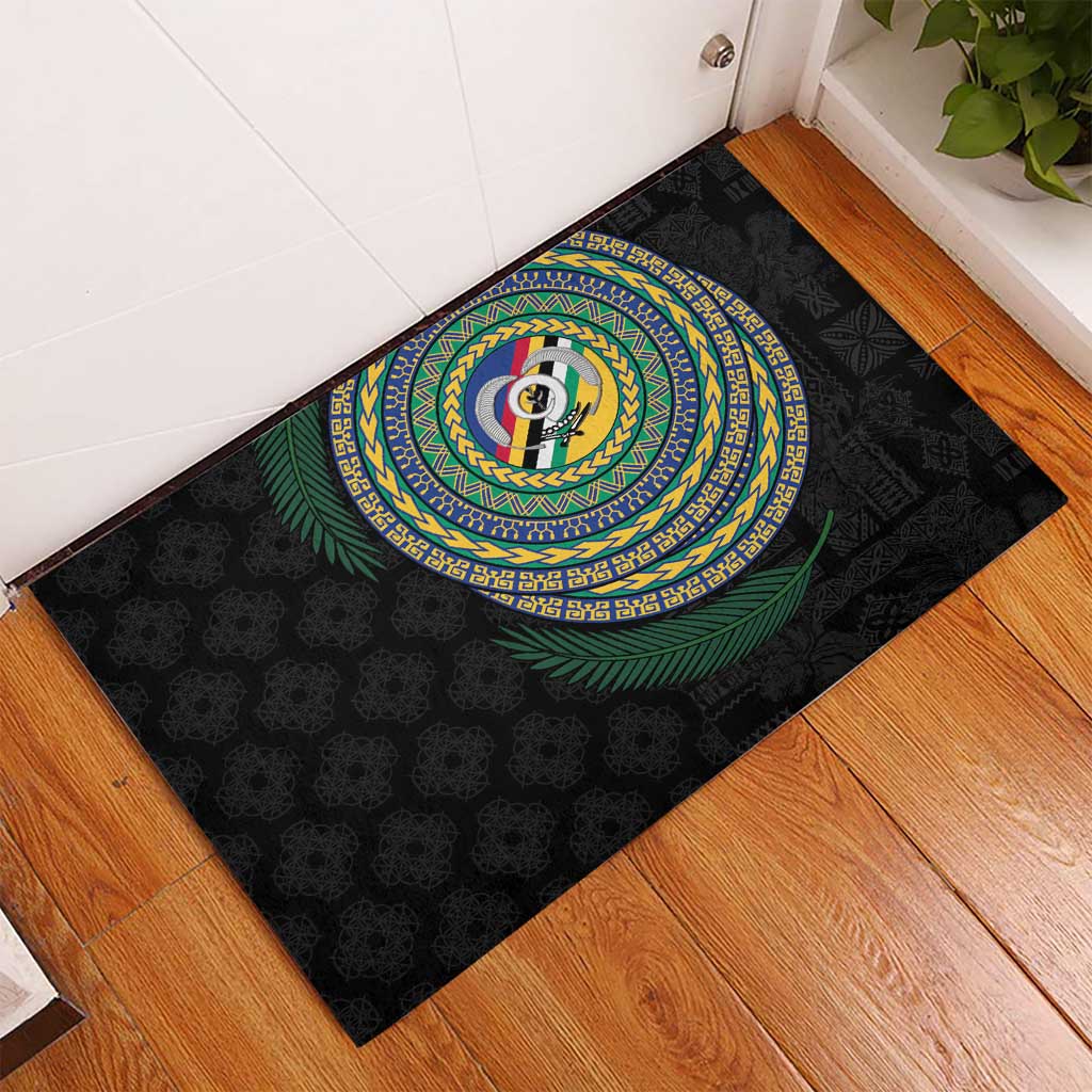 Torba Tribal Tattoo with Namele Leaves Rubber Doormat LT03 - Polynesian Pride