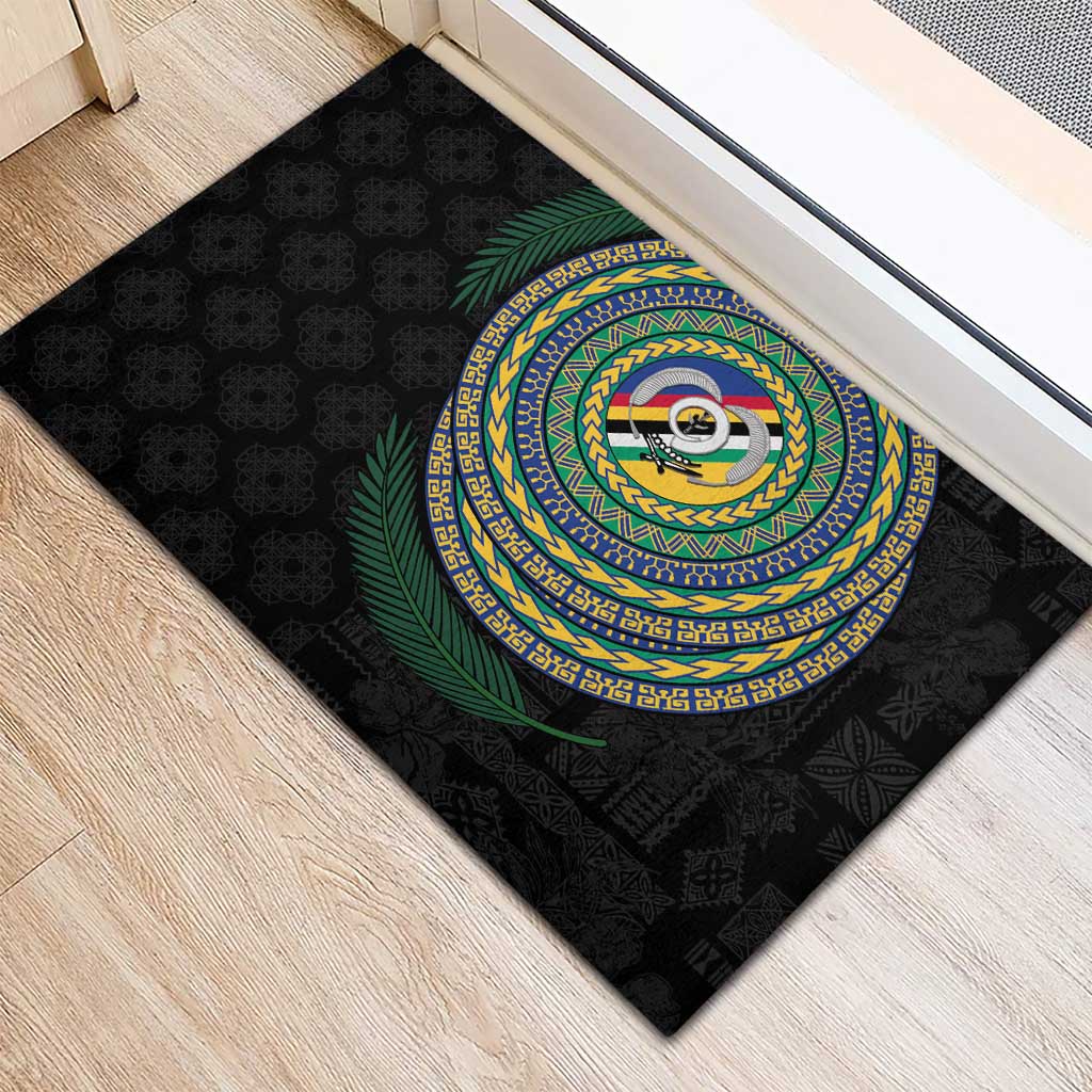 Torba Tribal Tattoo with Namele Leaves Rubber Doormat LT03 - Polynesian Pride
