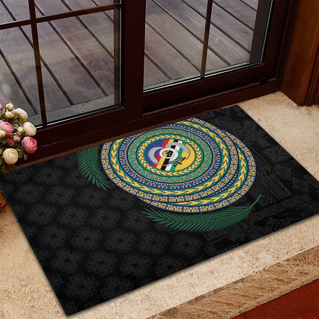 Torba Tribal Tattoo with Namele Leaves Rubber Doormat LT03 - Polynesian Pride