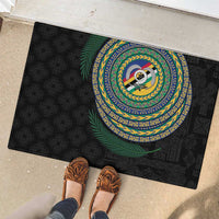 Torba Tribal Tattoo with Namele Leaves Rubber Doormat LT03 - Polynesian Pride