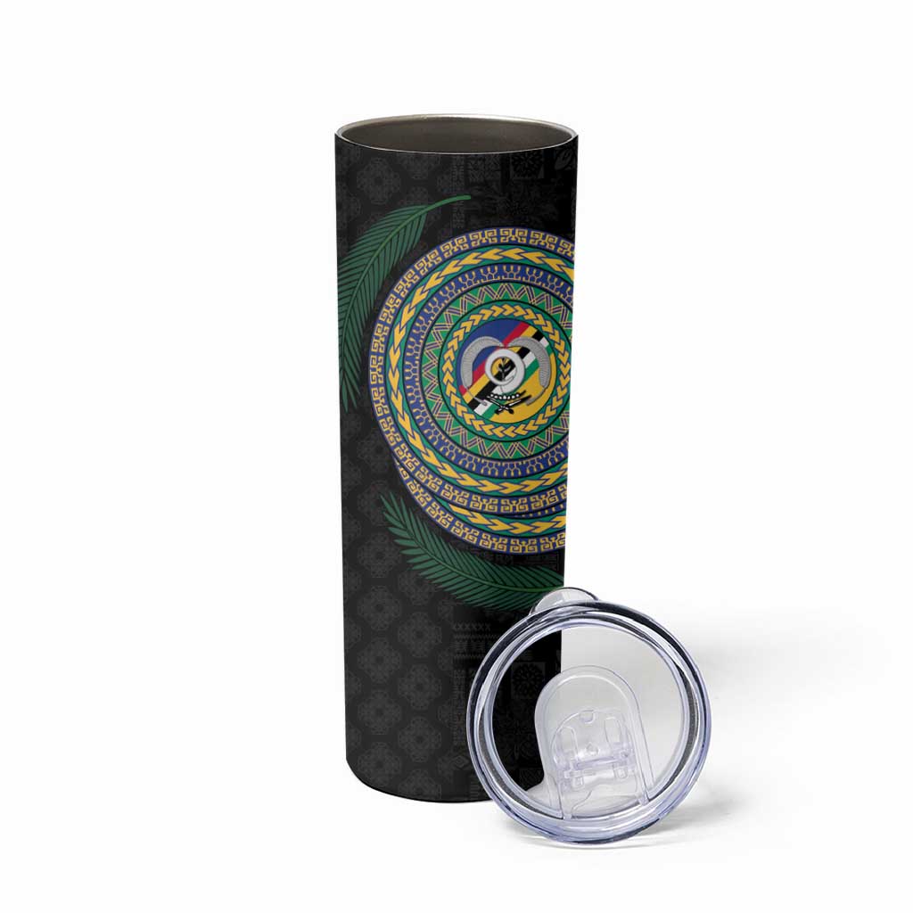 Torba Tribal Tattoo with Namele Leaves Skinny Tumbler