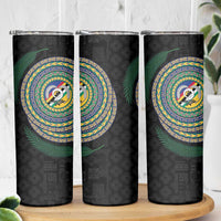 Torba Tribal Tattoo with Namele Leaves Skinny Tumbler