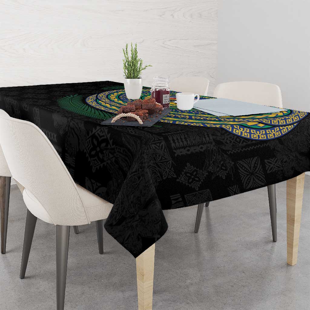 Torba Tribal Tattoo with Namele Leaves Tablecloth LT03 - Polynesian Pride