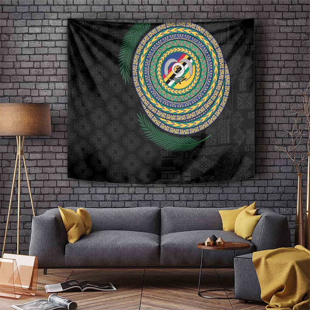 Torba Tribal Tattoo with Namele Leaves Tapestry