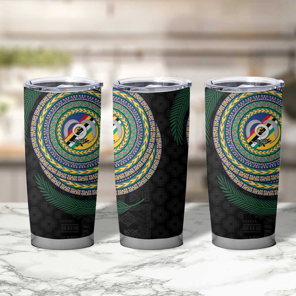 Torba Tribal Tattoo with Namele Leaves Tumbler Cup