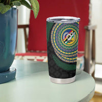 Torba Tribal Tattoo with Namele Leaves Tumbler Cup