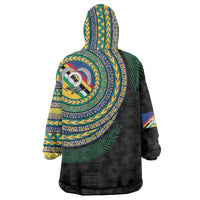 Torba Tribal Tattoo with Namele Leaves Wearable Blanket Hoodie LT03 - Polynesian Pride