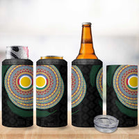 Shefa Tribal Tattoo with Namele Leaves 4 in 1 Can Cooler Tumbler LT03 - Polynesian Pride