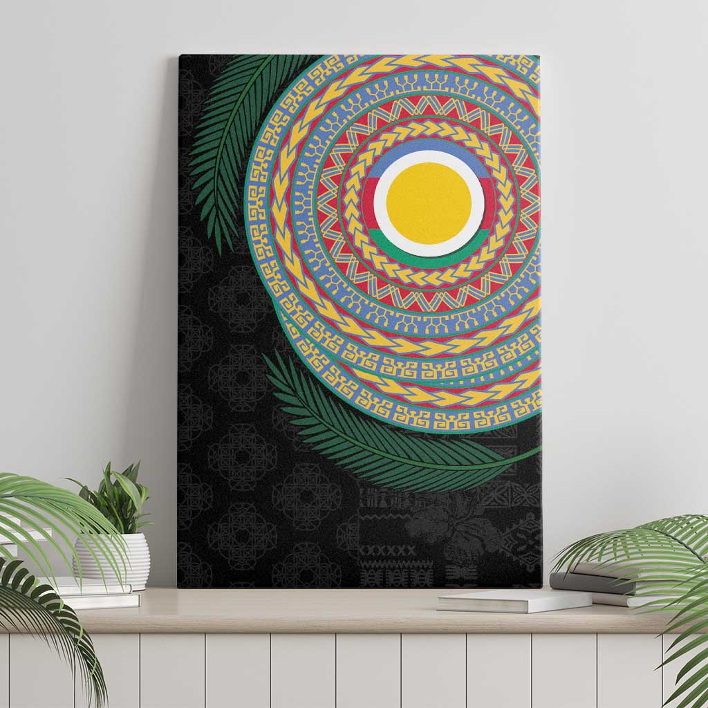 Shefa Tribal Tattoo with Namele Leaves Canvas Wall Art LT03 - Polynesian Pride