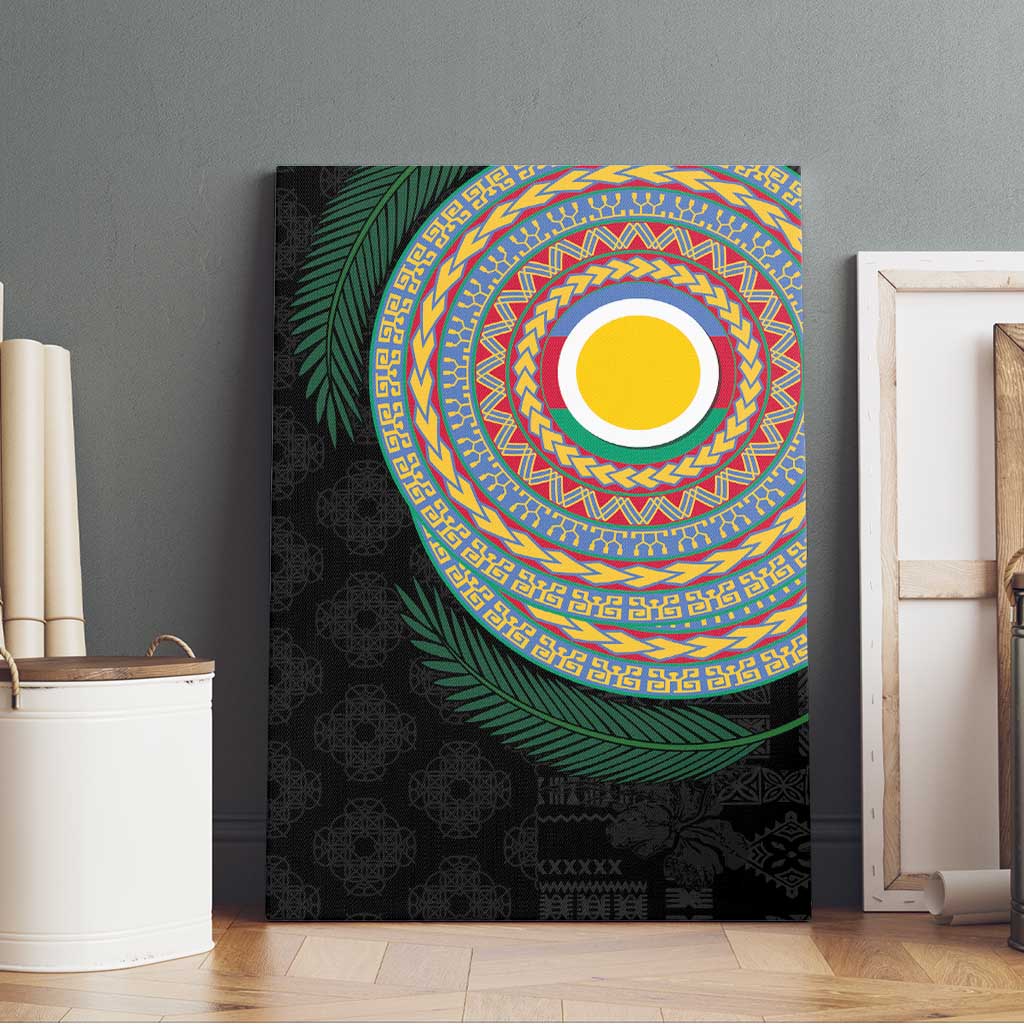 Shefa Tribal Tattoo with Namele Leaves Canvas Wall Art LT03 - Polynesian Pride