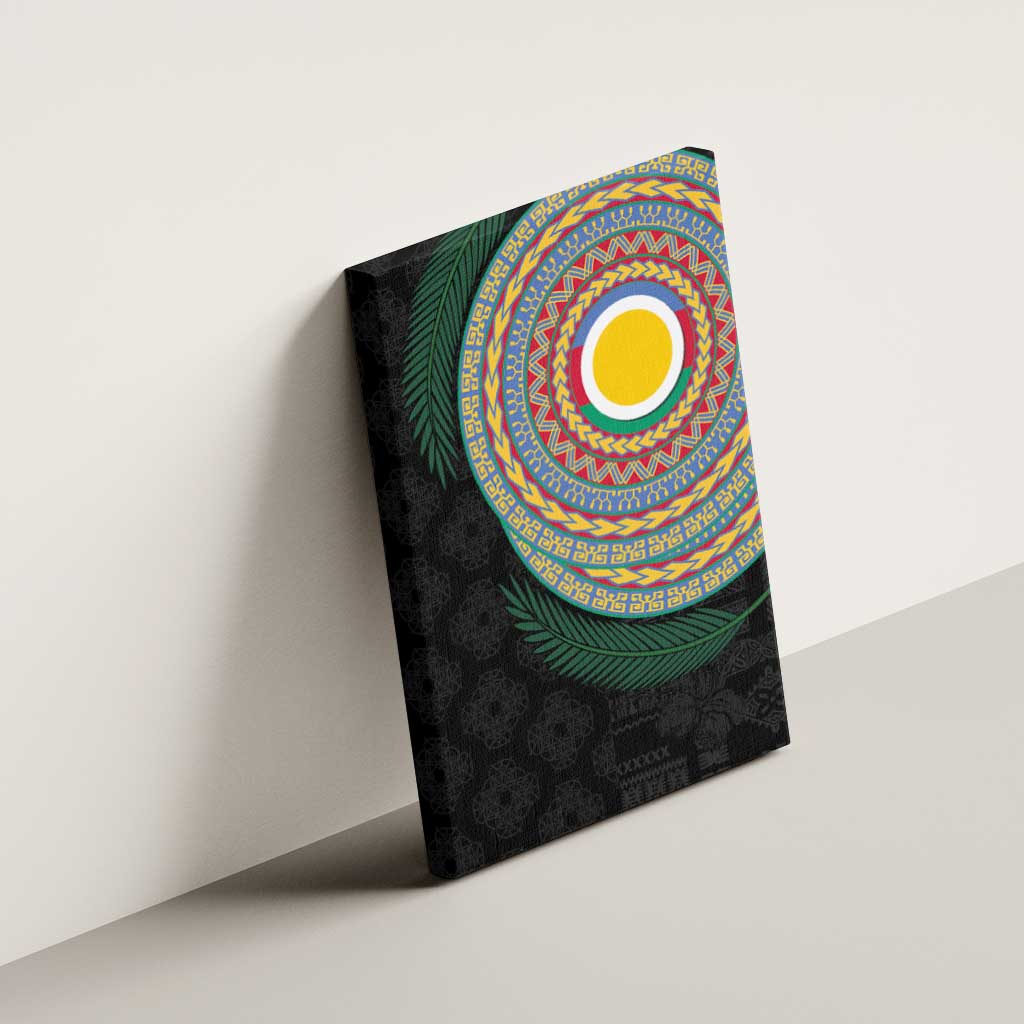 Shefa Tribal Tattoo with Namele Leaves Canvas Wall Art LT03 - Polynesian Pride