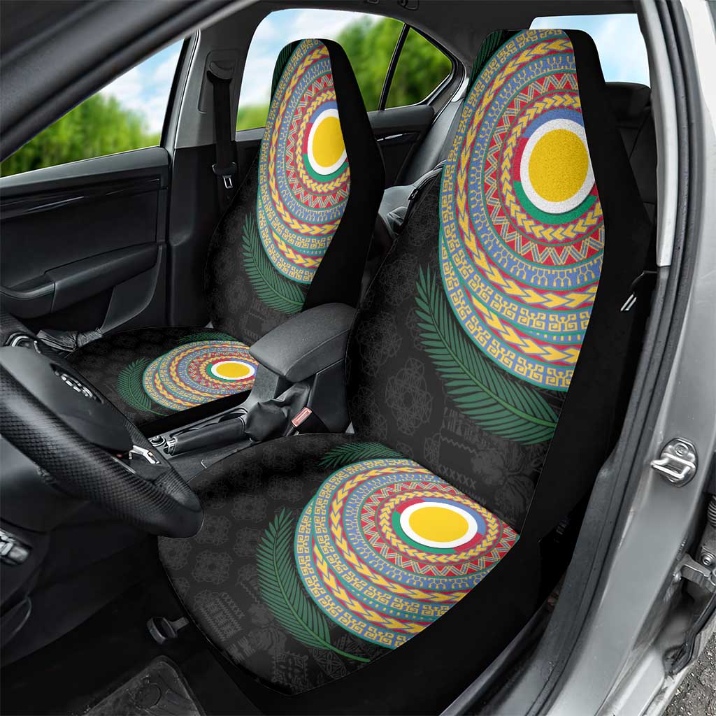 Shefa Tribal Tattoo with Namele Leaves Car Seat Cover