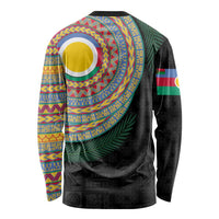 Shefa Tribal Tattoo with Namele Leaves Long Sleeve Shirt LT03 - Polynesian Pride