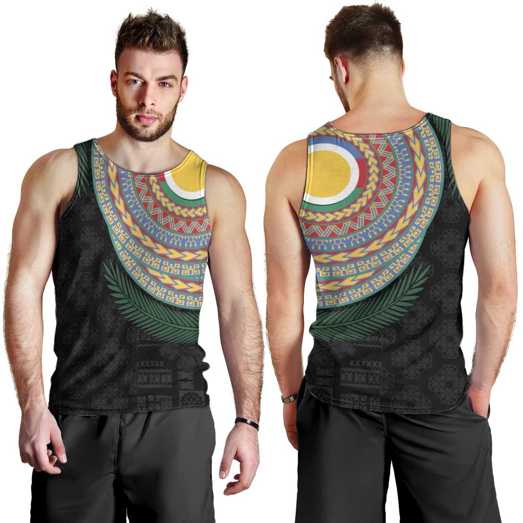 Shefa Tribal Tattoo with Namele Leaves Men Tank Top LT03 - Polynesian Pride