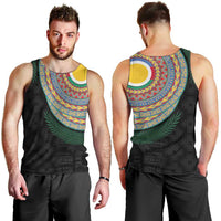 Shefa Tribal Tattoo with Namele Leaves Men Tank Top LT03 - Polynesian Pride