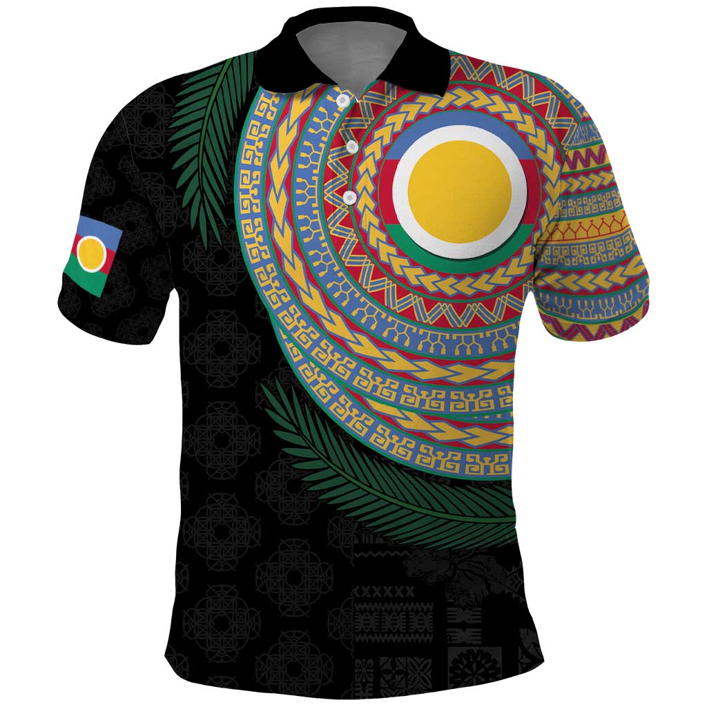 Shefa Tribal Tattoo with Namele Leaves Polo Shirt