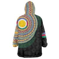 Shefa Tribal Tattoo with Namele Leaves Wearable Blanket Hoodie LT03 - Polynesian Pride