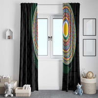 Shefa Tribal Tattoo with Namele Leaves Window Curtain