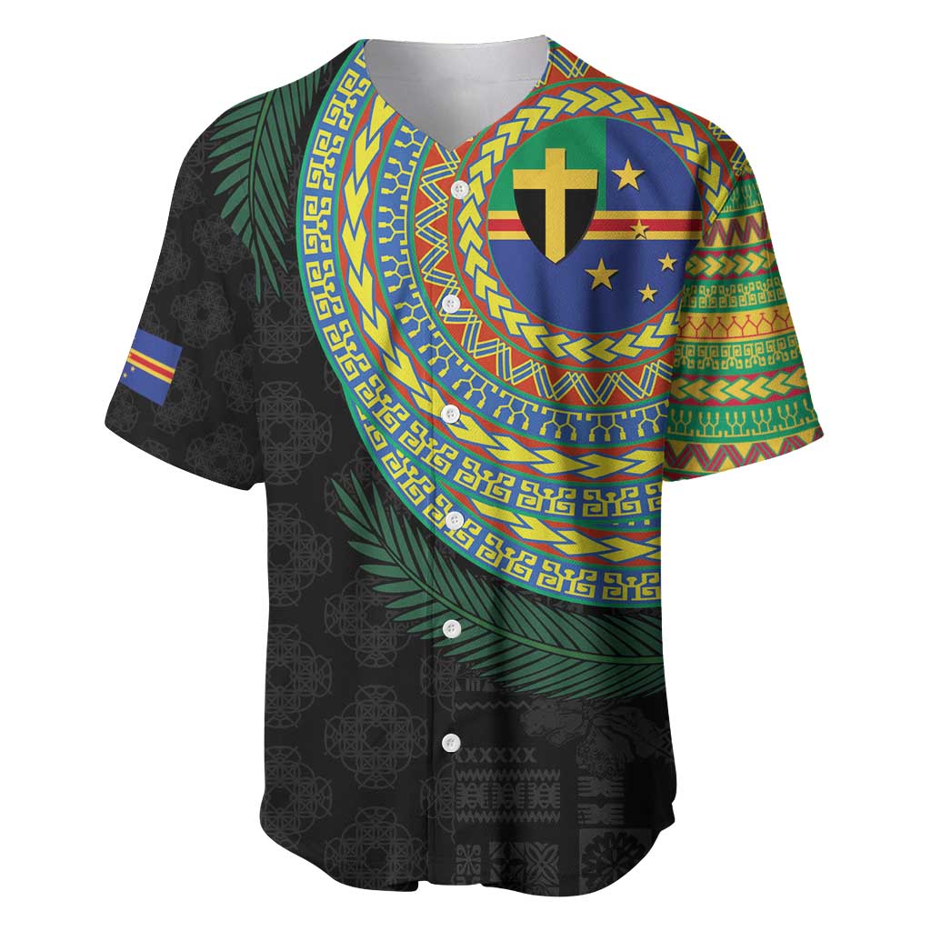 Tafea Tribal Tattoo with Namele Leaves Baseball Jersey