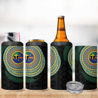 Tafea Tribal Tattoo with Namele Leaves 4 in 1 Can Cooler Tumbler LT03 - Polynesian Pride