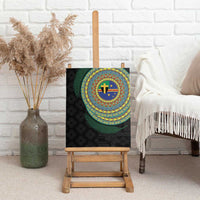 Tafea Tribal Tattoo with Namele Leaves Canvas Wall Art LT03 - Polynesian Pride