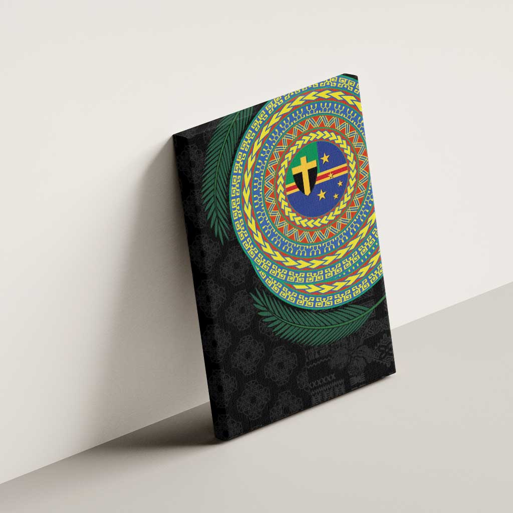 Tafea Tribal Tattoo with Namele Leaves Canvas Wall Art LT03 - Polynesian Pride