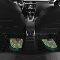 Tafea Tribal Tattoo with Namele Leaves Car Mats LT03 Set 2pcs - Back Black - Polynesian Pride