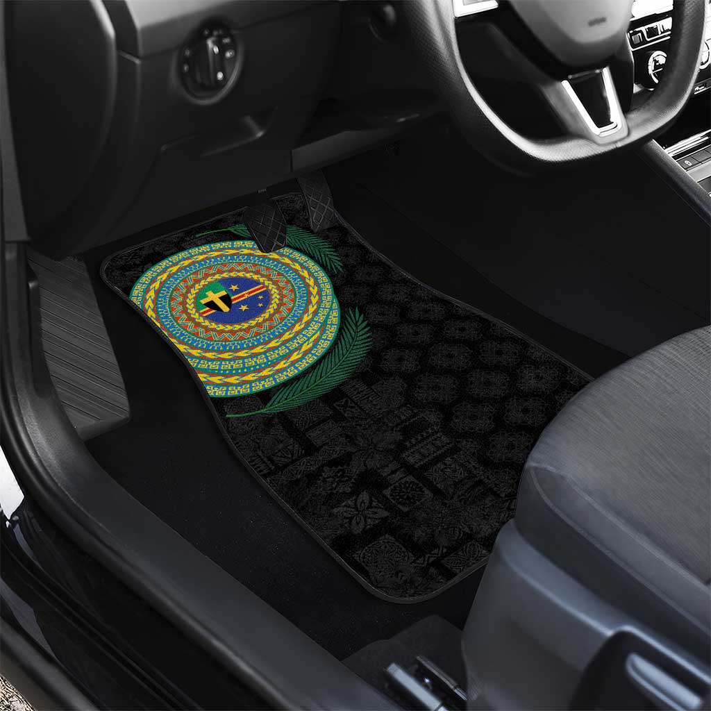 Tafea Tribal Tattoo with Namele Leaves Car Mats LT03 - Polynesian Pride