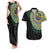 Tafea Tribal Tattoo with Namele Leaves Couples Matching Tank Maxi Dress and Hawaiian Shirt