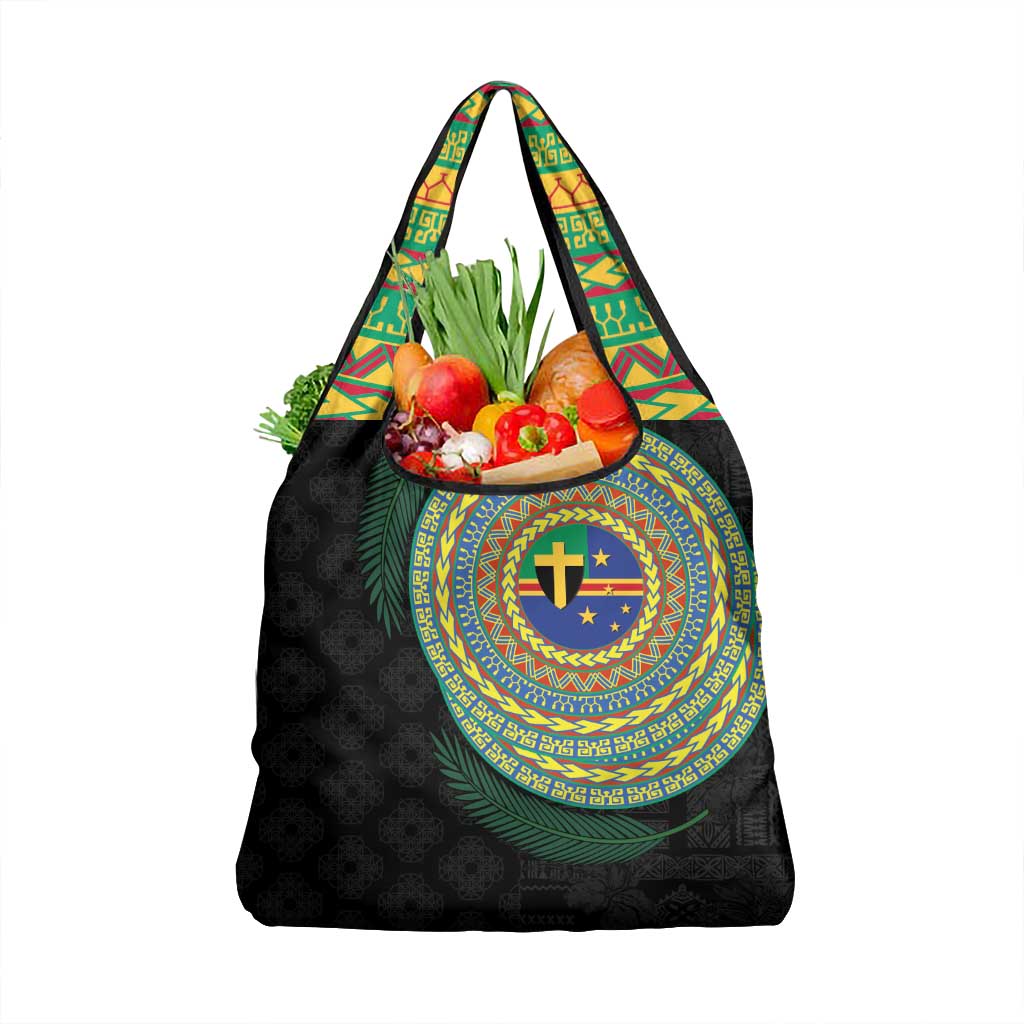 Tafea Tribal Tattoo with Namele Leaves Grocery Bag LT03 1-pack One Size Black - Polynesian Pride