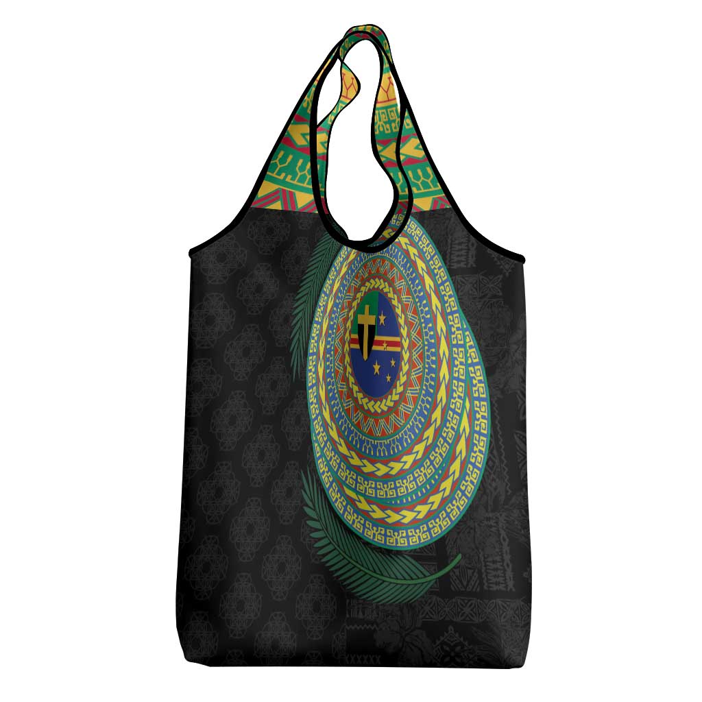 Tafea Tribal Tattoo with Namele Leaves Grocery Bag LT03 - Polynesian Pride