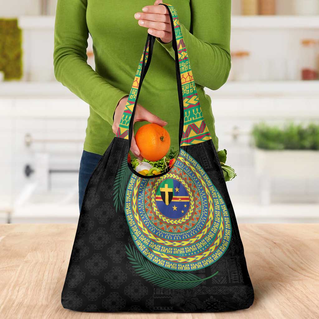 Tafea Tribal Tattoo with Namele Leaves Grocery Bag LT03 - Polynesian Pride