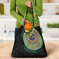 Tafea Tribal Tattoo with Namele Leaves Grocery Bag LT03 - Polynesian Pride