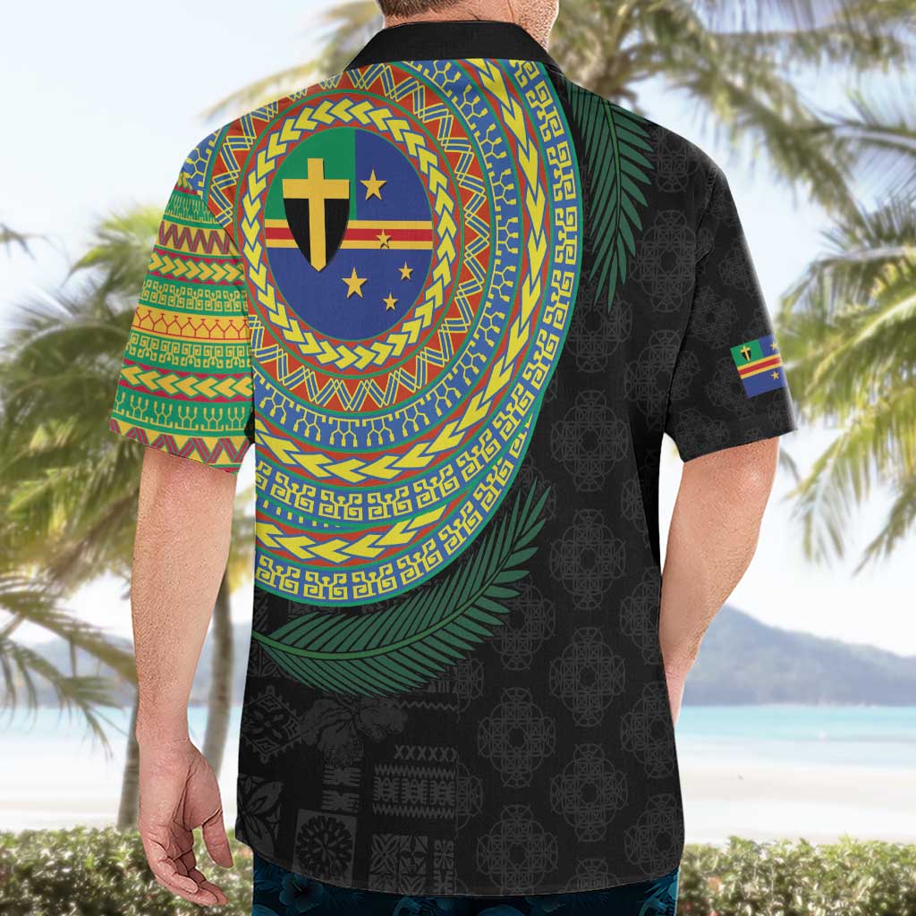 Tafea Tribal Tattoo with Namele Leaves Hawaiian Shirt LT03 - Polynesian Pride