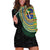Tafea Tribal Tattoo with Namele Leaves Hoodie Dress