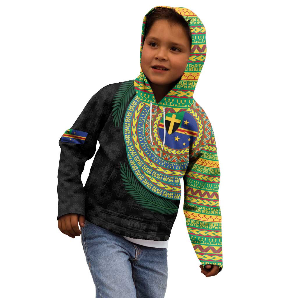 Tafea Tribal Tattoo with Namele Leaves Kid Hoodie