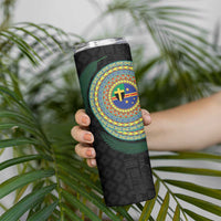 Tafea Tribal Tattoo with Namele Leaves Skinny Tumbler