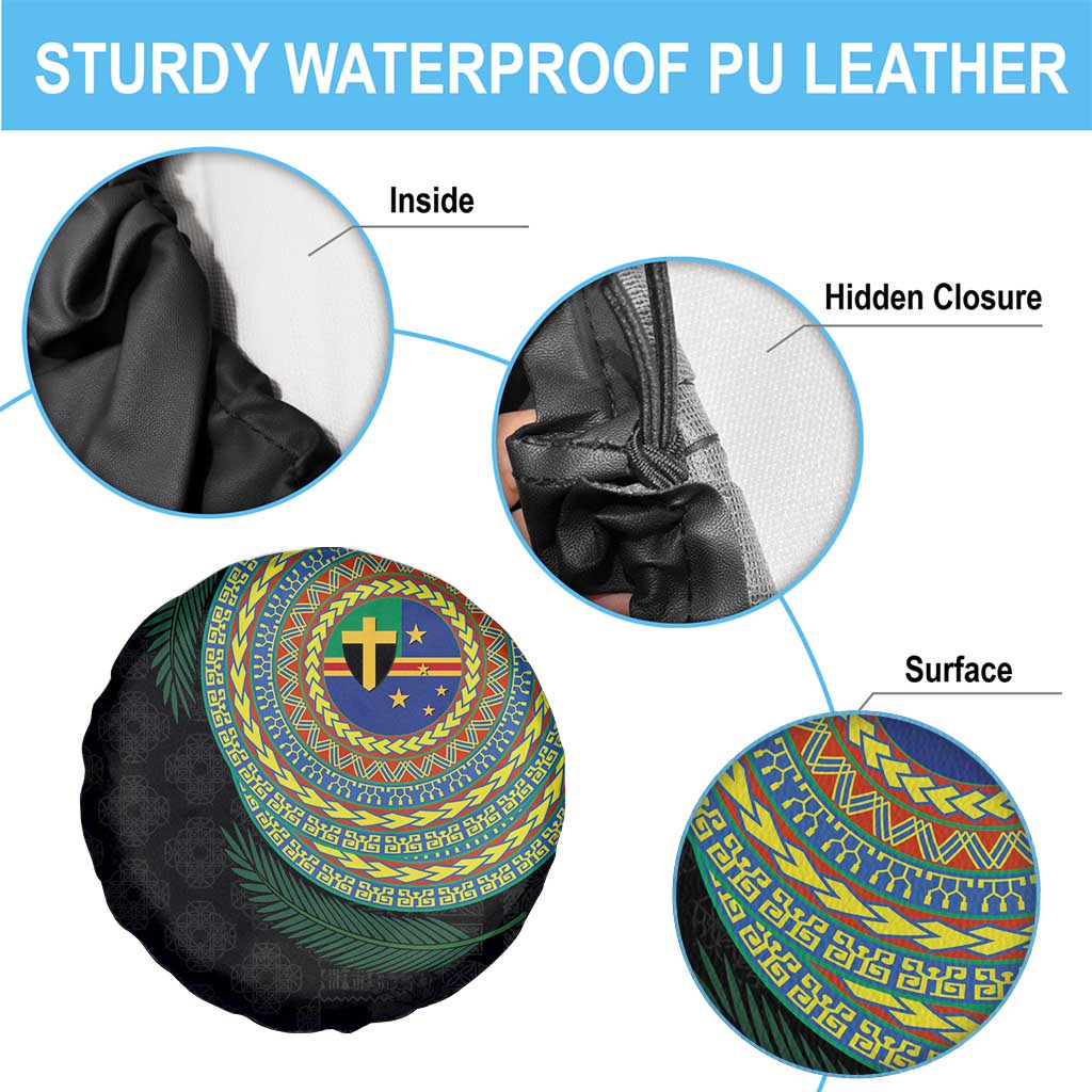 Tafea Tribal Tattoo with Namele Leaves Spare Tire Cover